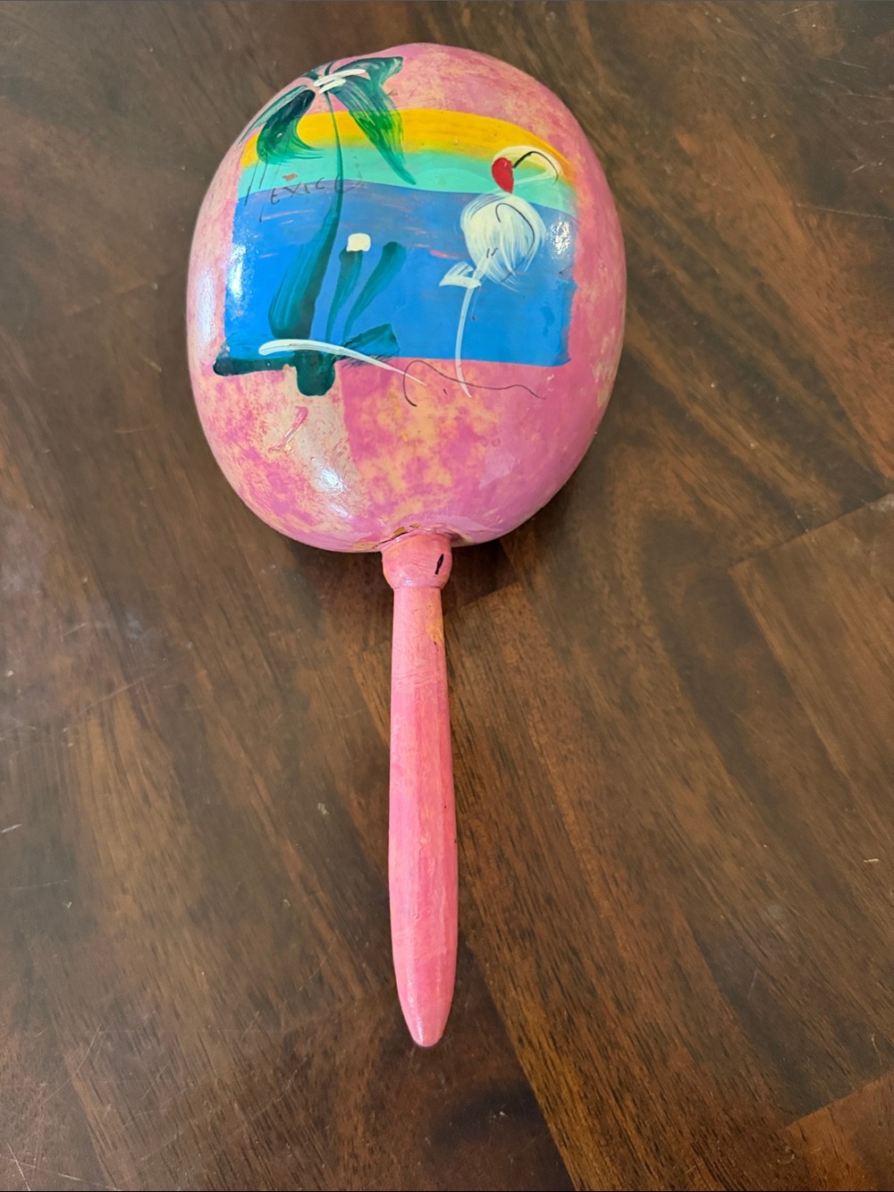Hand-Painted Gourd Maraca